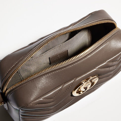 GG Marmont small camera bag - dark taupe leather