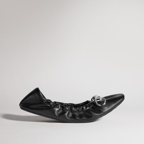 Women's Prima ballet flat - black leather