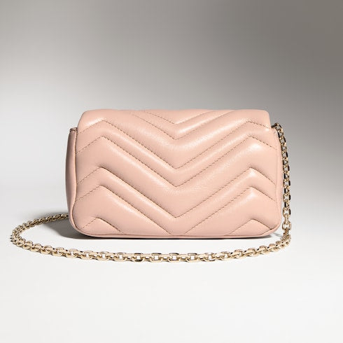 GG Marmont mini shoulder bag - pink beige leather