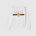 Children's cotton sweatshirt with print - white