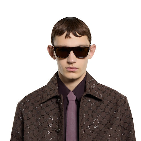 Square frame sunglasses - brown