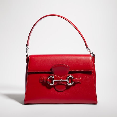 Horsebit Duomo medium top handle bag - red leather