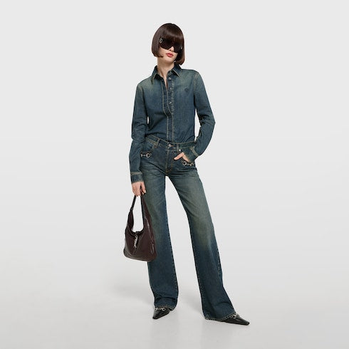 Gucci Jackie 1961 medium shoulder bag - dark brown leather