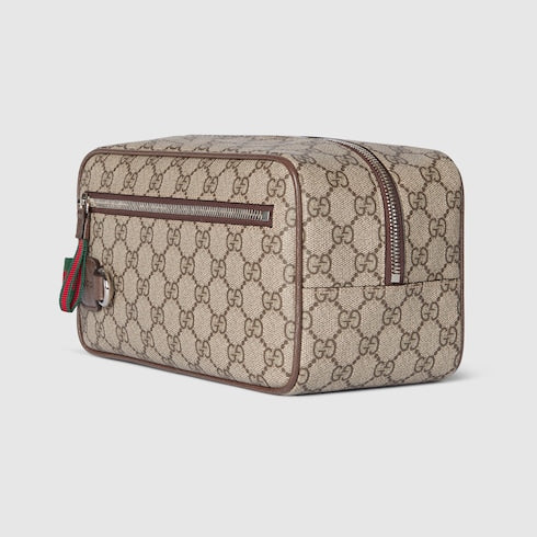 Medium GG toiletry case - beige and brown GG Supreme