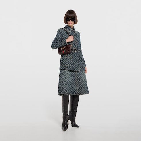 Gucci Horsebit 1955 small shoulder bag - dark brown leather
