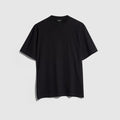 Cotton jersey T-shirt with print - black