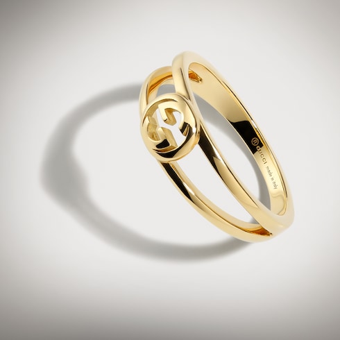 Gucci Interlocking 2-band 18k ring - 18k yellow gold