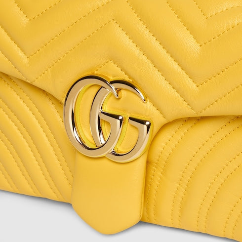 GG Marmont medium shoulder bag - yellow leather