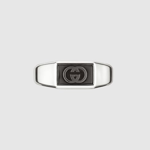 Gucci Interlocking signet ring - 925 sterling silver