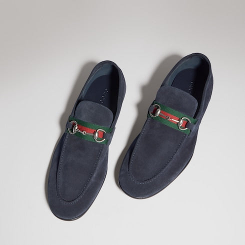 Men's Gucci Como loafer - blue soft suede