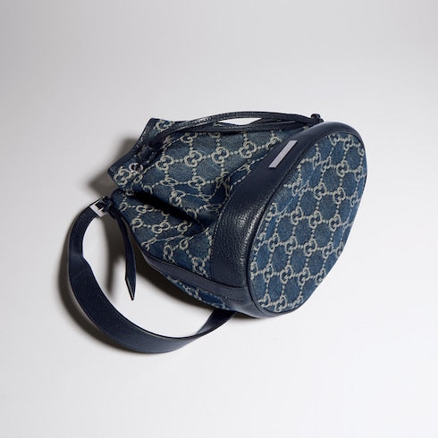 Gucci Venice small bucket bag - dark blue GG denim