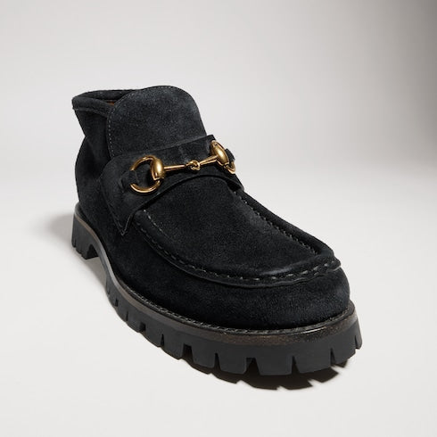 Women's ankle boot with Horsebit - black suede