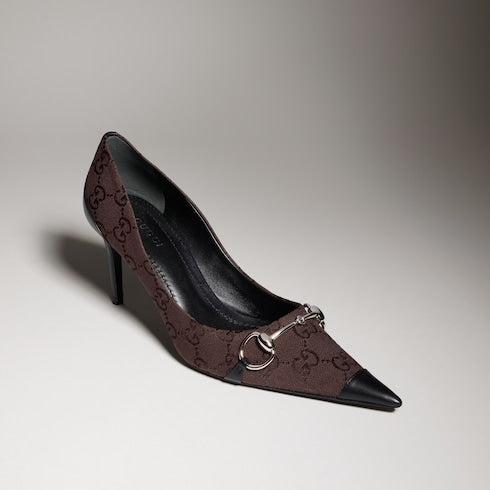Women's Donna pump - dark brown GG canvas
