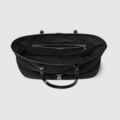 Gucci Jackie medium tote bag - black GG canvas