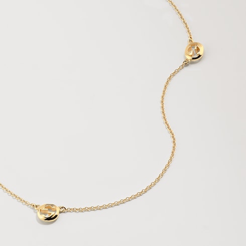 Gucci Interlocking 18k pendant necklace - 18k yellow gold