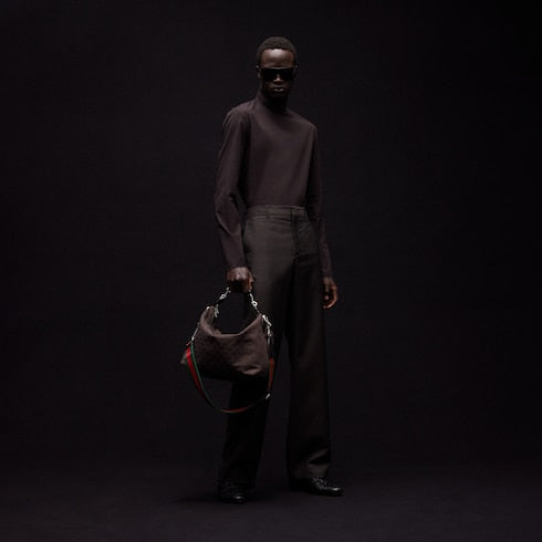 Brera medium crossbody bag - dark brown GG canvas