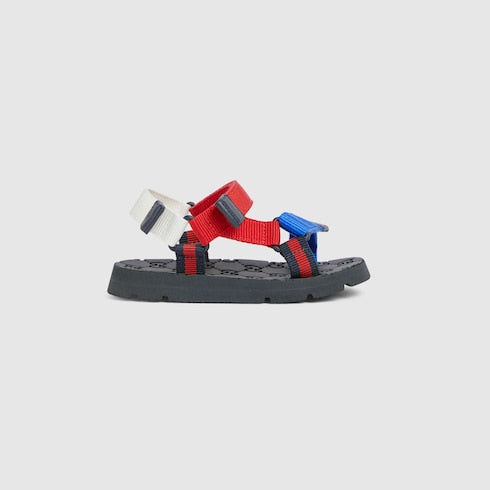 Toddler sandals with Web - blue, red and white