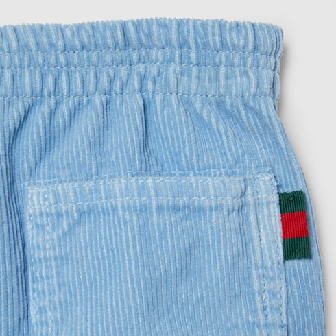 Baby velvet corduroy shorts - light blue