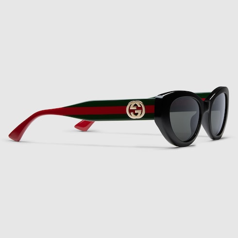 Cat-eye frame sunglasses - black