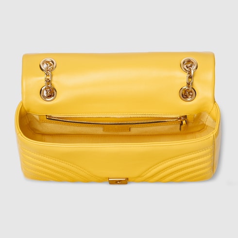 GG Marmont medium shoulder bag - yellow leather