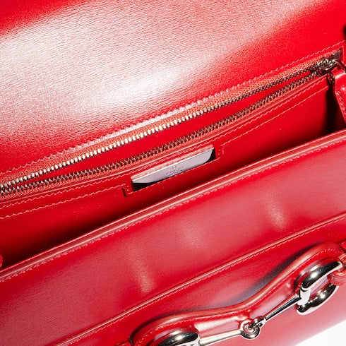 Horsebit Duomo medium top handle bag - red leather