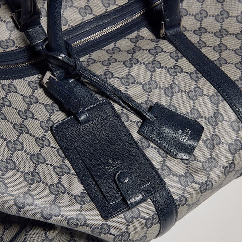 Gucci Essence Classic medium duffle bag - blue GG canvas