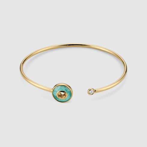 Gucci Interlocking 18k bangle bracelet - 18k yellow gold