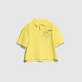 Baby polo shirt with embroidery - yellow