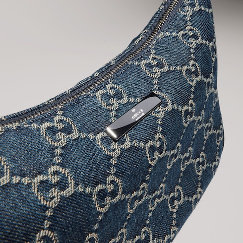 Lady Lunetta small shoulder bag - dark blue GG denim