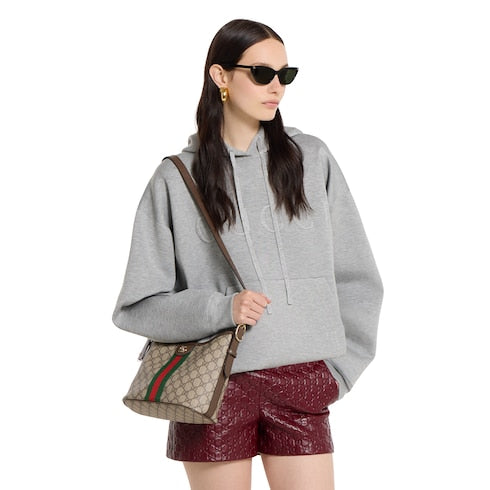 Ophidia small shoulder bag - beige & brown