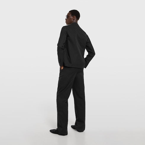 GG cotton canvas jacket - black