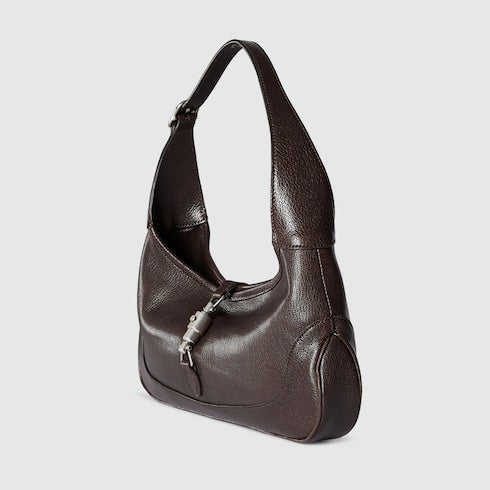 Jackie Slim medium shoulder bag - dark brown leather