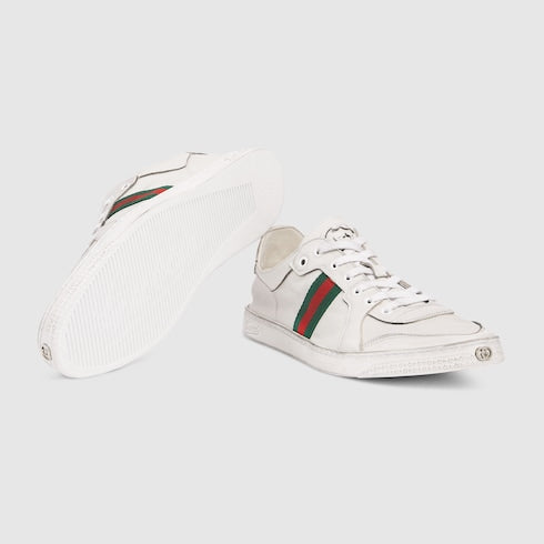 Men's Stretch low-top sneaker - white leather