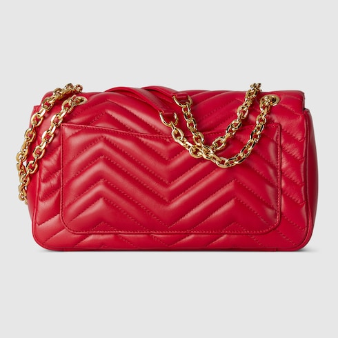 GG Marmont medium shoulder bag - red leather