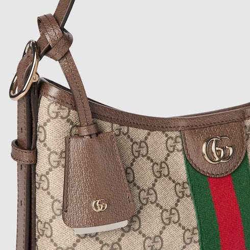 Ophidia small shoulder bag - beige & brown