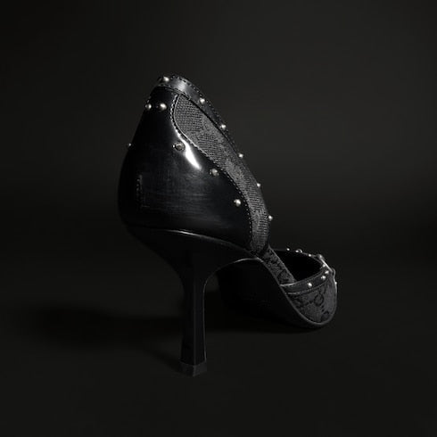 Women's Savoy pump - black GG canvas