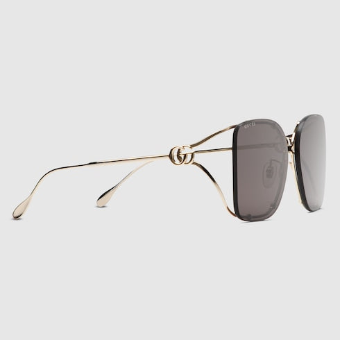 Square frame sunglasses - gold