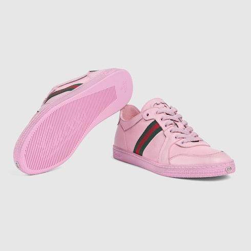 Women's Stretch low-top sneaker - pink leather