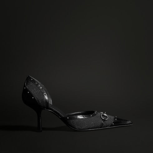Women's Savoy pump - black GG canvas