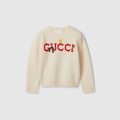 Baby wool sweater - white