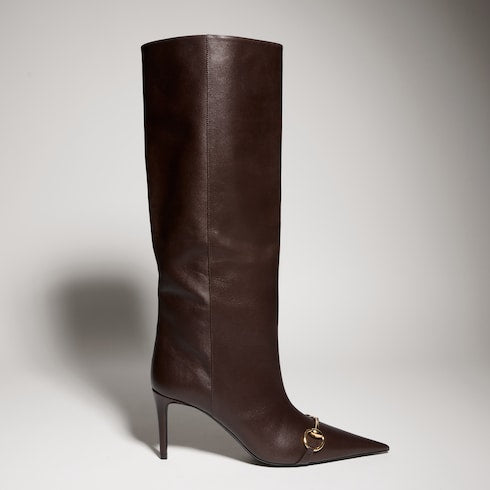 Women's Donna slip-on boot - dark brown leather