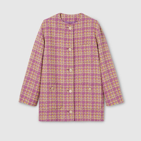 Wool bouclé jacket - multicolor