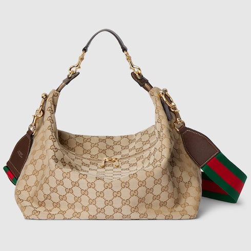 Brera medium crossbody bag - sand and brown GG canvas