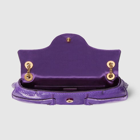Python evening shoulder bag - purple