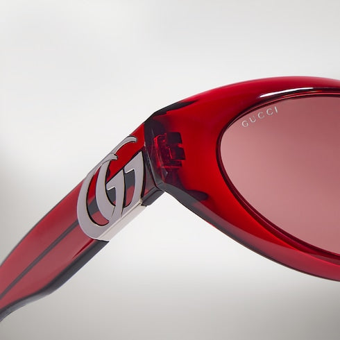 Cat eye frame sunglasses - red