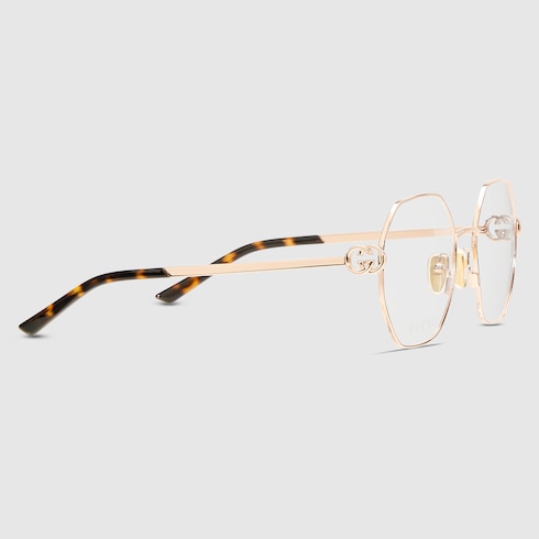 Square optical frame - rose gold-toned