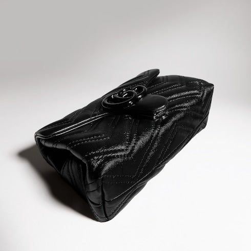 GG Marmont mini shoulder bag - black leather