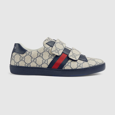 Teen Ace sneaker - blue and grey GG Supreme