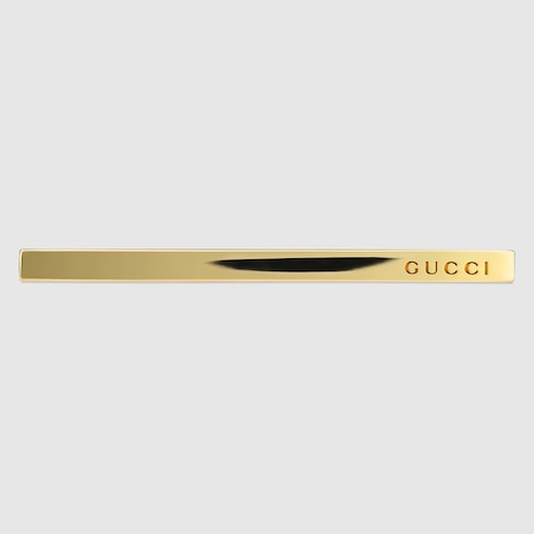 Horizontal bar ring - gold-toned brass