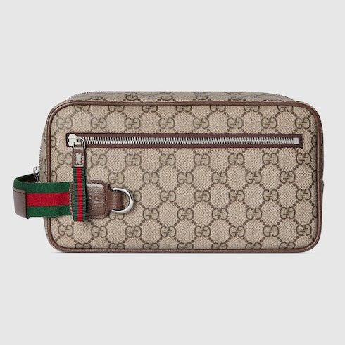 Medium GG toiletry case - beige and brown GG Supreme